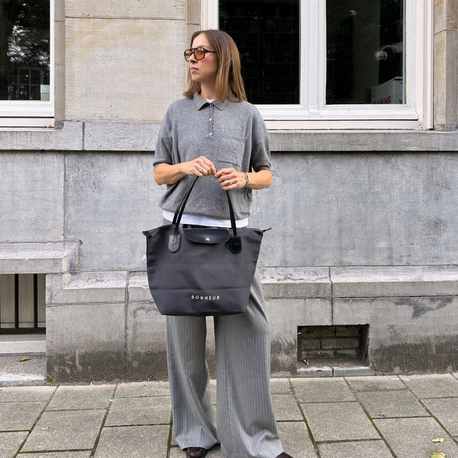 N°7 KANVAS ÇANTA- DENIM GRAY