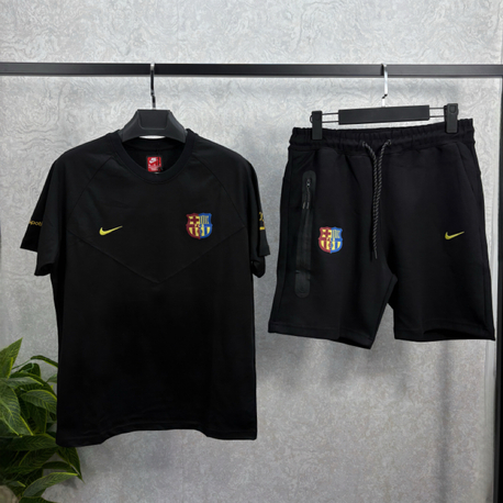Siyah Barcelona Yazlık Takım