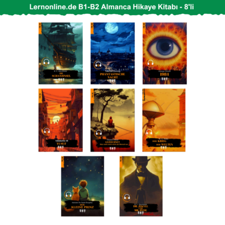 8'li - Lernonline.de B1-B2 Almanca Hikaye Kitabı