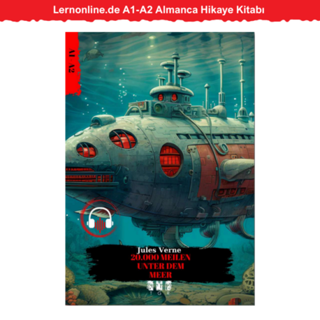 Lernonline.de A1-A2 Almanca Hikaye Kitabı - 20.000 Meilen Unter Dem Meer