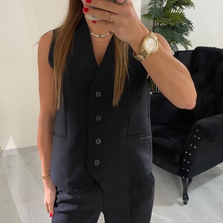 Siyah Astarlı Premium Yelek