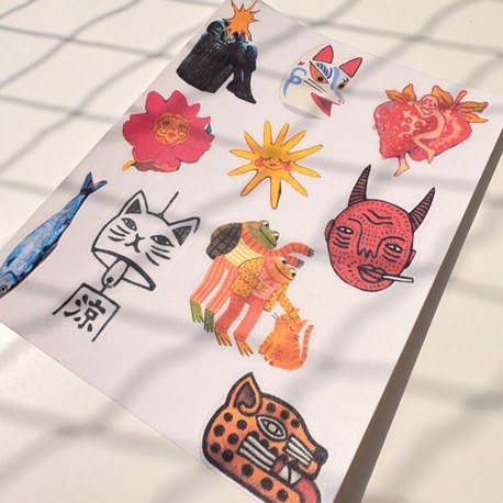İllüstrasyon Sticker Seti