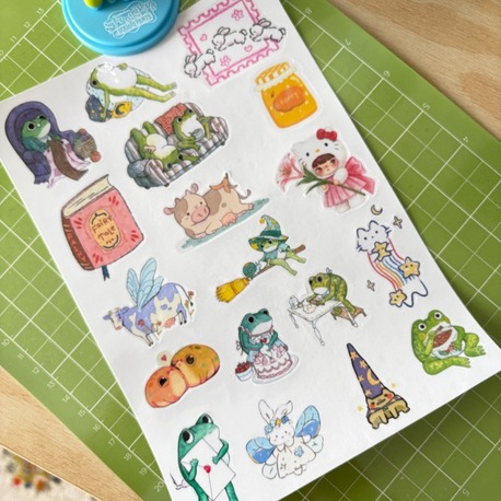 Cozy Kurbağa Sticker Seti