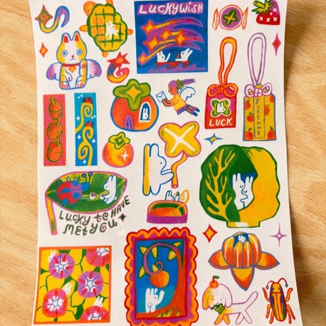 İllüstrasyon Sticker Seti