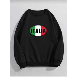 3 İplik Italia Baskılı sweatshirt 