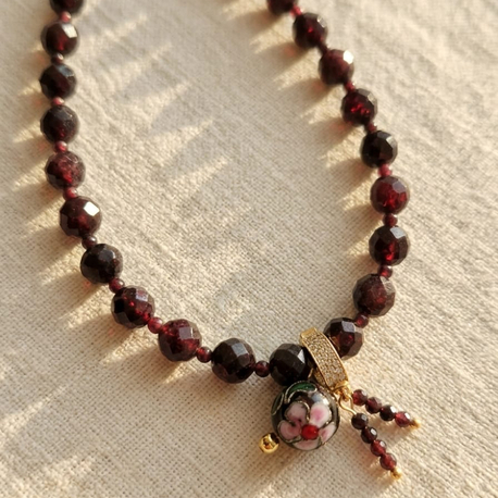Garnet (lal) kolye 