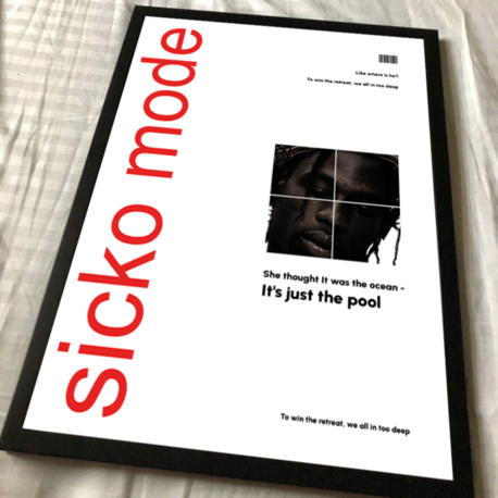 Travis Scott - Sick Mode Poster 