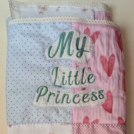 My Little Princess Patchwork Müslin Bebek Battaniyesi