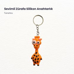 Sevimli Zürafa Silikon Anahtarlık