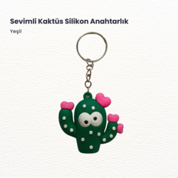 Sevimli Kaktüs Silikon Anahtarlık