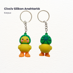 Civciv Silikon Anahtarlık (Karpuz)