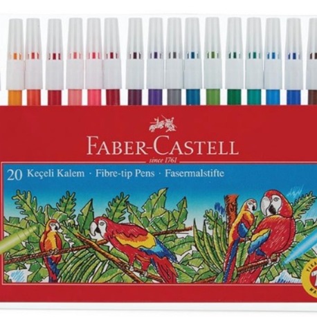 FABER KEÇELİ KALEM YIKANABİLİR 20 RENK 