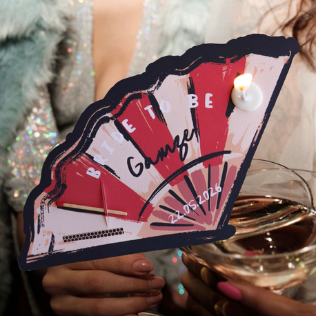 10 ADET”Bride to be -Yelpaze Kesim” Dilek Kartı
