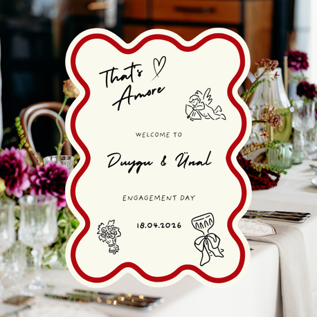 10 ADET “Engagement Day” Masa Kartı