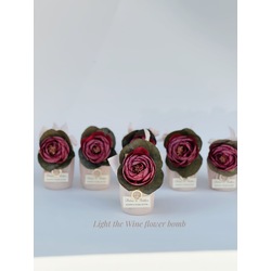 Light the wine flower bomb
