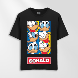 Unisex Oversize Donald Tasarımlı T-Shirt