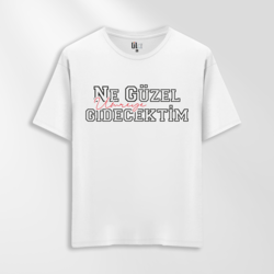 Unisex Oversize Ne Güzel Umreye Gidecektim Tasarımlı T-Shirt