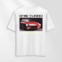 Unisex Oversize 840 Turbo Tasarımlı T-Shirt (Sırt Baskılı)