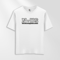 Unisex Oversize NvUS Tasarımlı T-Shirt