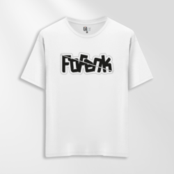 Unisex Oversize Fofenk Tasarımlı T-Shirt