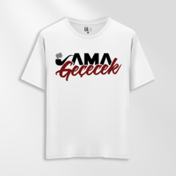 Unisex Oversize Ama Geçecek Tasarımlı T-Shirt 