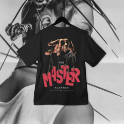 Unisex Oversize The Master Planner Tasarımlı T-Shirt (Sırt Baskılı)