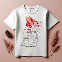 Unisex Oversize Make Your Dreams Come True Tasarımlı T-Shirt