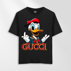Unisex Oversize Duck Gucci Tasarımlı T-Shirt