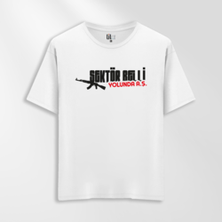 Erkek Oversize Yolunda A.Ş. Tasarımlı T-Shirt