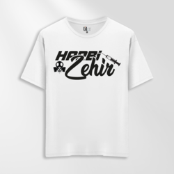 Unisex Oversize Harbi Zehir Tasarımlı T-Shirt