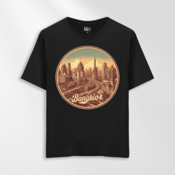 Unisex Oversize Bangkok Tasarımlı T-Shirt 