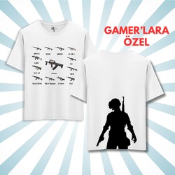 Unisex Oversize Oyuncu T-Shirt (Ön-Arka Baskılı)
