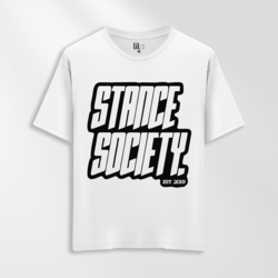 Unisex Oversize Stance Society Tasarımlı T-Shirt