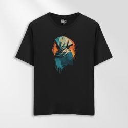 Unisex Oversize Sanatsal Kadın Tasarımlı T-Shirt