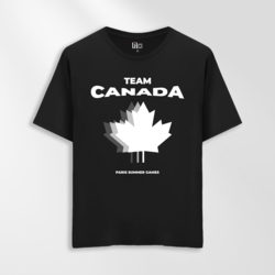 Unisex Oversize Team Canada Tasarımlı T-Shirt