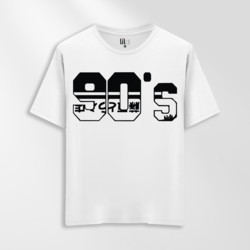 Unisex Oversize 90'S Tasarımlı T-Shirt