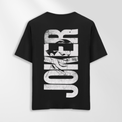 Unisex Oversize Joker Tasarımlı T-Shirt (Sırt Baskılı)