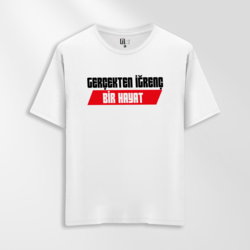 Unisex Oversize İğrenç Bir Hayat Tasarımlı T-Shirt