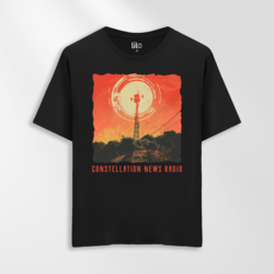 Unisex Oversize New Radio Tasarımlı T-Shirt