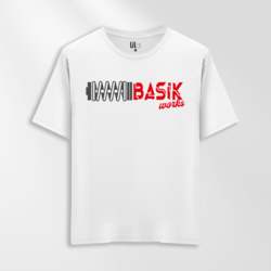 Unisex Oversize Basık İşler Tasarımlı T-Shirt