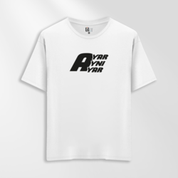 Unisex Oversize Ayar Aynı Ayar Tasarımlı T-Shirt