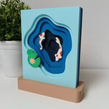 Koi Balıkları Diorama