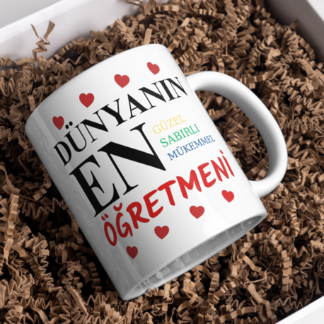 Dünyanın En İyi Öğretmeni Temalı Kupa