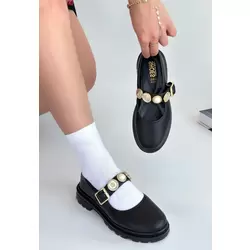 Okira Siyah Cilt Oxford Ayakkabı