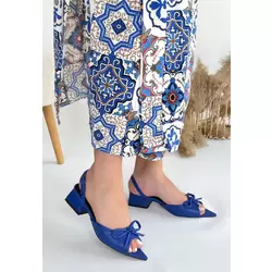 Lotta Mavi Cilt Topuklu Ayakkabı