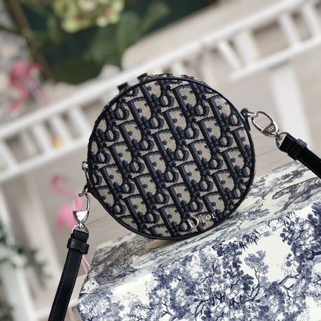 Yuvarlak monogramlı Dior mini çanta