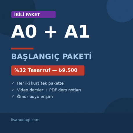 A0 + A1 İkili Paket — Video Kurs