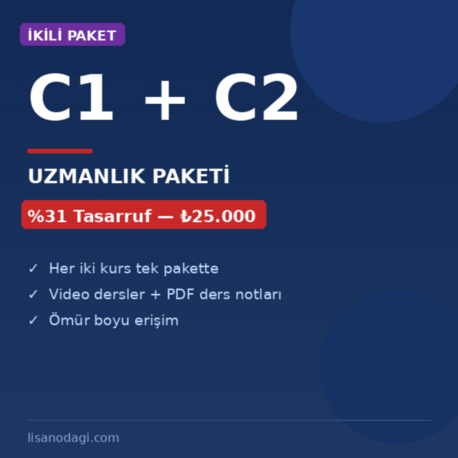 C! + C2 İKili Paket - Video Kurs