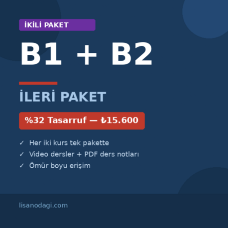 B1 + B2 İkili Paket — Video Kurs