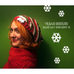Hail Santa Broşlu Yılbaşı Beresi (aynı gün sevkiyat)